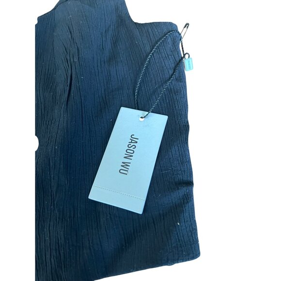 Jason Wu Womens Black Square Mother of Pearl Sleeveless Button Crop Top Small - Picture 12 of 14